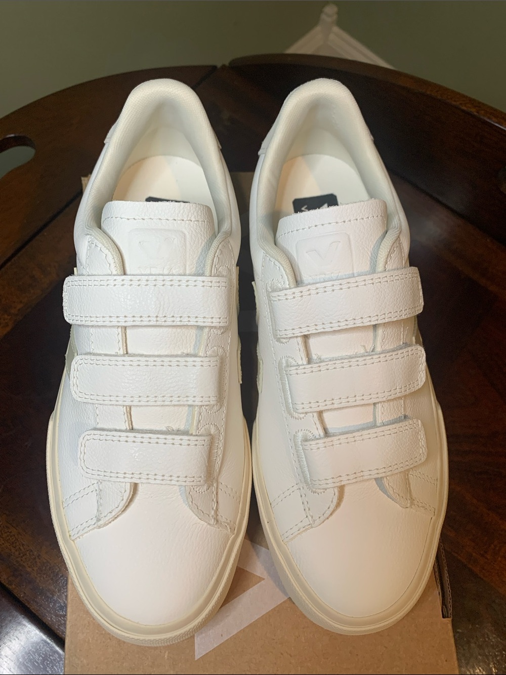 Women’s Veja Recife White Leather Sneakers - Picture 8 of 13